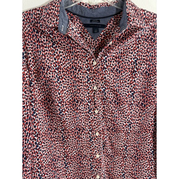 Tommy Hilfiger Women's collared button up long sleeve shirt size L classic fit - Picture 5 of 6